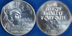 World Coins - Coin, France, Liberté, 100 Francs, 1986, Monnaie de Paris, BU,