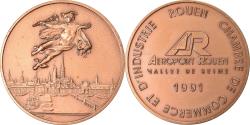 World Coins - France, Token, Aéroport de Rouen, Vallée de Seine, Business & industry, 1991