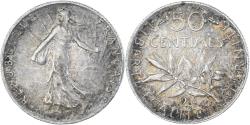 World Coins - Coin, France, Semeuse, 50 Centimes, 1916, Paris, , Silver, KM:854