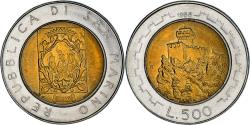 World Coins - Coin, San Marino, 500 Lire, 1988, Rome, , Bi-Metallic, KM:226