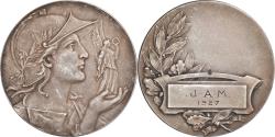World Coins - France, Medal, Marianne Casquée, France, 1927, Fraisse, , Silvered
