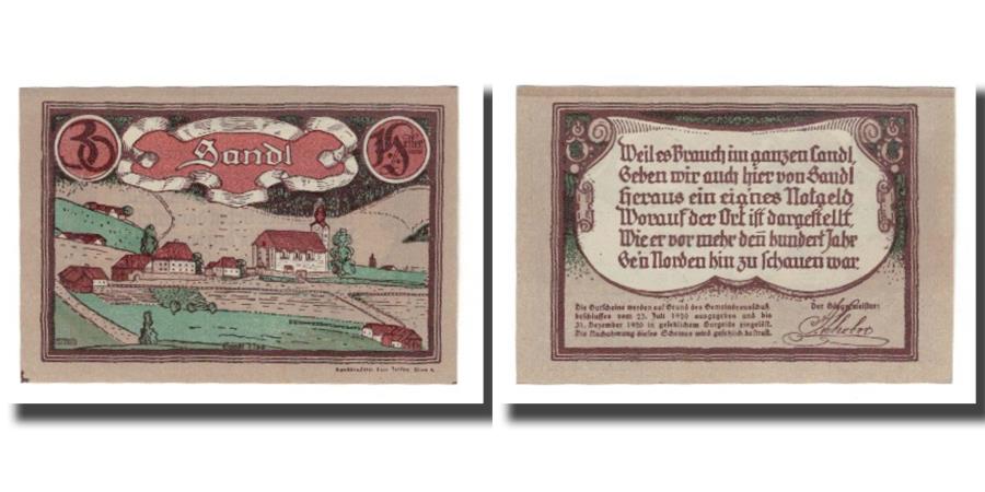 World Coins - Banknote, Austria, Sandl O.Ö. Gemeinde, 30 Heller, Texte, 1920, 1920-12-31