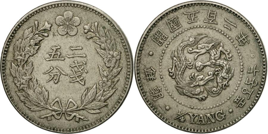 Coin, Korea, 1/4 Yang, 1893, , Copper-nickel, KM:1110 | Asian and ...