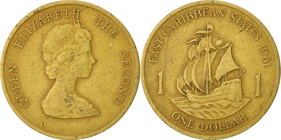 East Caribbean States Elizabeth II Dollar 1981 Aluminum Bronze