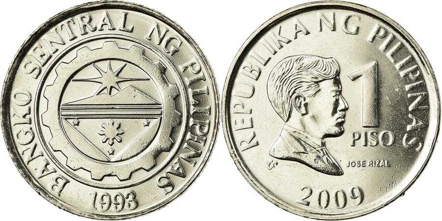 Coin Philippines Piso 2009 Nickel Plated Steel KM 269a coin-philippines-piso-2009-nickel-plated-steel-km-269a