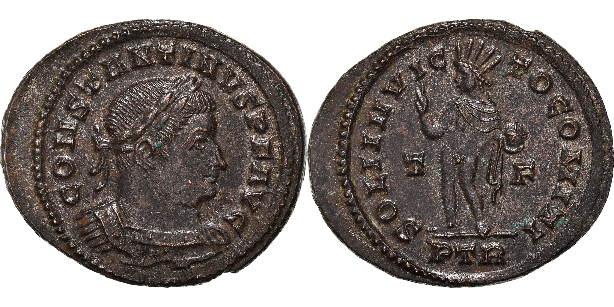 Coin Constantine I Follis AD 310 313 Trier Copper RIC 42