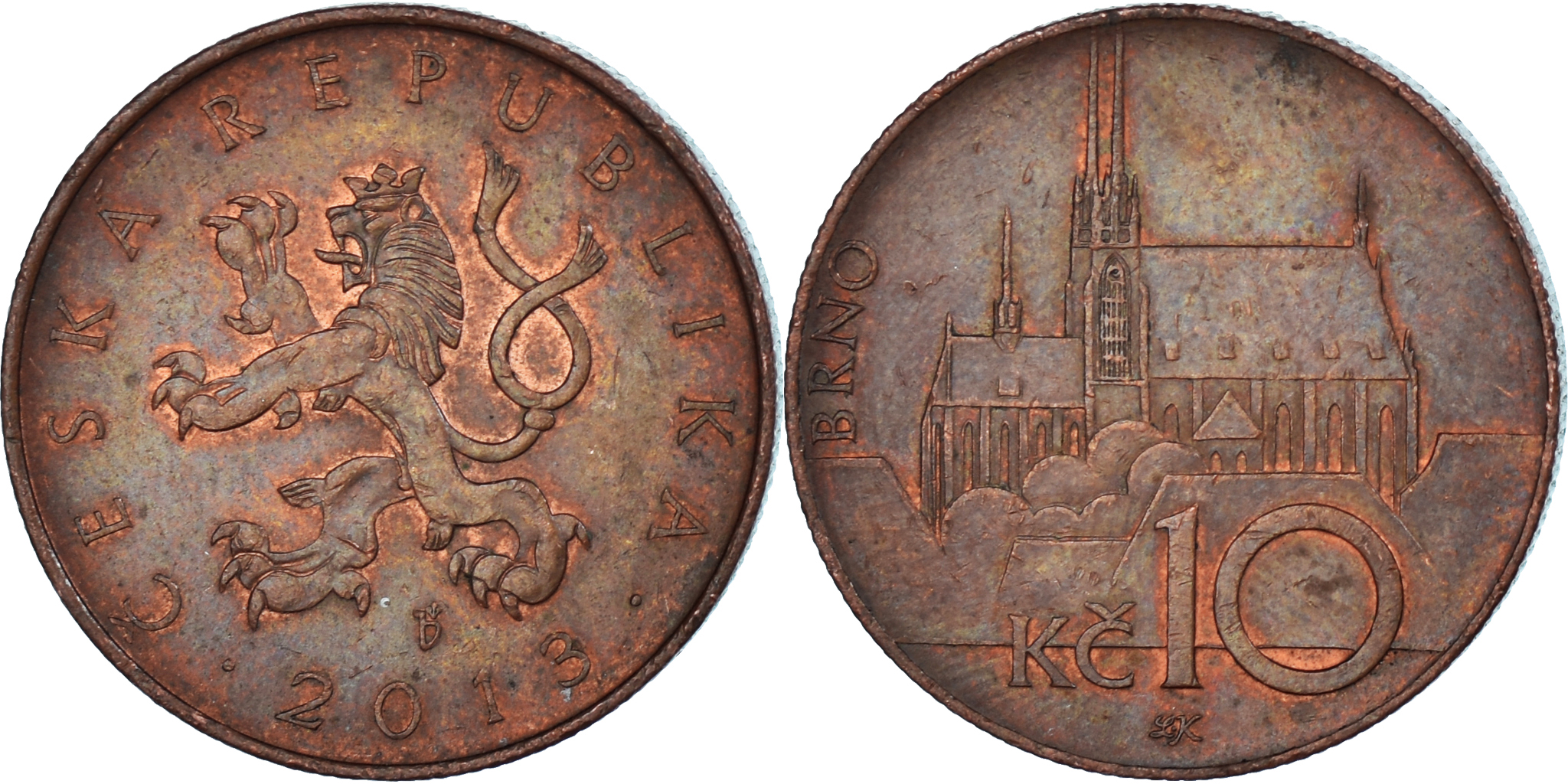 Coin, Czech Republic, 10 Korun, 2013 | European Coins