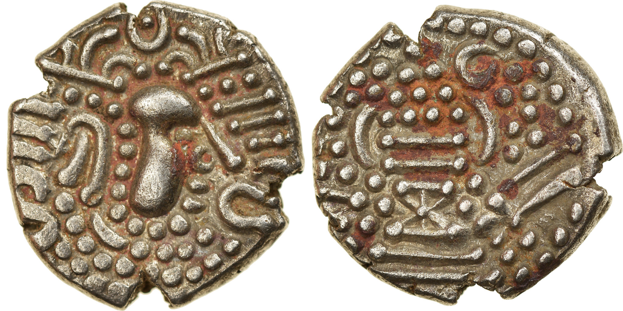 インドカリー インカム 計7個 Coin, India, Indo-Sasanian, Chalukyas of Gujarat, Gadhaiya Paisa