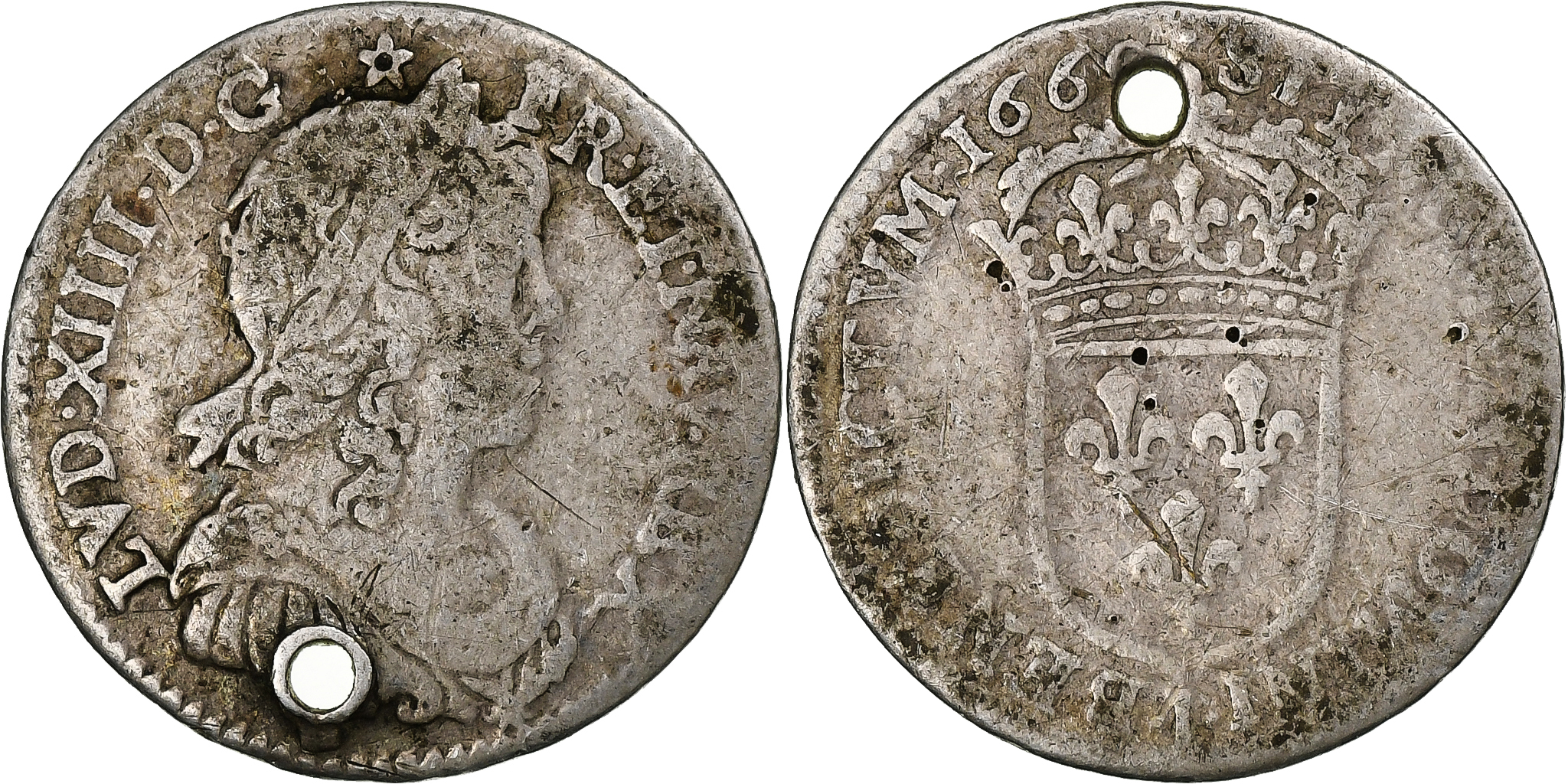 フランス　ルイ14世ハーフエキュ銀貨　1662年 VF35】1686年 フランス ルイ14世 エキュ銀貨 | すべての商品