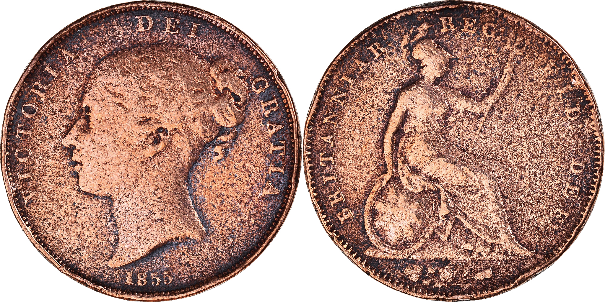 Coin Great Britain Penny 1855 European Coins