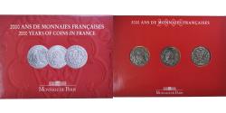 World Coins - France, Coffret 3x 5 Francs, 2000 Ans de Monnaies Françaises (1/3), 2000