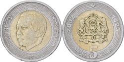 World Coins - Morocco, Mohammed VI, 5 Dirhams, 2002/AH1423, Paris, Bi-Metallic,