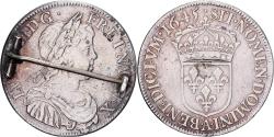 World Coins - France, Louis XIV, 1/2 Écu à la mèche courte, 1645, Paris, Silver,
