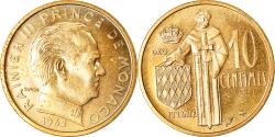 World Coins - Coin, Monaco, Rainier III, 10 Centimes, 1962, Paris, ESSAI,