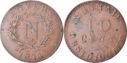 World Coins - Coin, France, Napoleon I, 10 Centimes, 1814, Anvers, , Bronze, KM:5.4