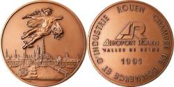 World Coins - France, Token, Aéroport de Rouen, Vallée de Seine, Business & industry, 1991