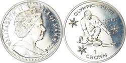 World Coins - Coin, Isle of Man, Crown, 2014, Pobjoy Mint, Sochi - Curling,