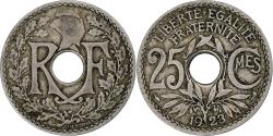 World Coins - France, 25 Centimes, Lindauer, 1923, Paris, Copper-nickel, EF(40-45)