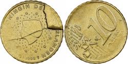 World Coins - Netherlands, Beatrix, 10 Euro Cent, error cud coin and rotated die, 2000