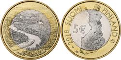 World Coins - Finland, 5 Euro, River Oulankajoki, Proof, 2018, Vantaa, Bi-Metallic,