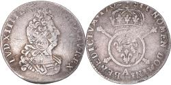 World Coins - Coin, France, Louis XIV, 1/12 Ecu aux insignes, 1702, Paris, Rare,