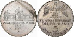 World Coins - GERMANY - FEDERAL REPUBLIC, 5 Mark, 1971, Karlsruhe, Silver, , KM:128.1