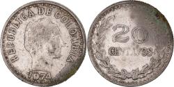 World Coins - Coin, Colombia, 20 Centavos, 1974, , Nickel Clad Steel, KM:246.1