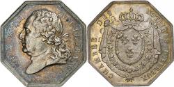 World Coins - France, Token, Louis XVIII, Chambre des Notaires d'Evreux, Silver, Gatteaux