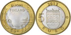 World Coins - Finland, 5 Euro, Uusimaa, Helsinki & Uspenski Cathedral, 2012, Bi-Metallic