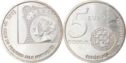 World Coins - Portugal, 5 Euro, 150th Anniversary - First Portuguese Postage Stamp, 2003