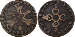 World Coins - France, Louis XIV, 6 Deniers, 1711, La Rochelle, Copper,