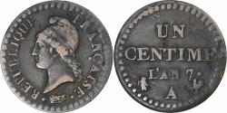 World Coins - France, 1 Centime, Dupré, AN 7, Paris, Bronze, , Gadoury:76