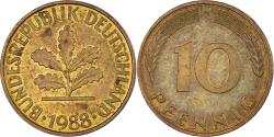 World Coins - Coin, GERMANY - FEDERAL REPUBLIC, 10 Pfennig, 1988, Stuttgart, , Brass