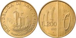 World Coins - Coin, San Marino, 200 Lire, 1993, , Aluminum-Bronze, KM:300
