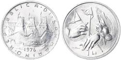 World Coins - Coin, San Marino, Lira, 1976, Rome, FDC, , Aluminum, KM:51