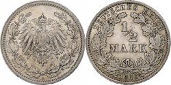 World Coins - Coin, GERMANY - EMPIRE, 1/2 Mark, 1906, Berlin, , Silver, KM:17