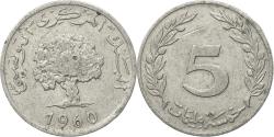 World Coins - Coin, Tunisia, 5 Millim, 1960, Paris, , Aluminum, KM:282
