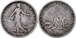 World Coins - France, 1 Franc, Semeuse, 1898, Paris, Silver, , KM:845.1