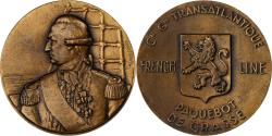 World Coins - France, Medal, Compagnie Générale Transatlantique, Paquebot De Grasse, Bronze