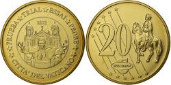 World Coins - Vatican, 20 Euro Cent, Essai-Trial, 2011, Brass,