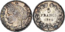 World Coins - Coin, France, Cérès, 5 Francs, 1870, Paris, , Silver, KM:818.1
