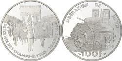 World Coins - France, 100 Francs, Libération de Paris, 1994, Monnaie de Paris, BE, Silver