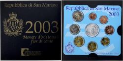 World Coins - San Marino, Euro-Set, 2003, Rome, 1 cent to 5 euro,