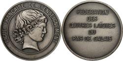 World Coins - France, Medal, Ligue Française de L'Enseignement, , Silvered bronze