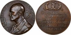 World Coins - France, Medal, Dwight D. Eisenhower, MDP, Bronze, Morlon,
