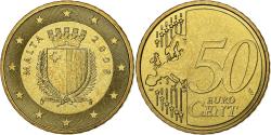 World Coins - Malta, 50 Euro Cent, 2008, Paris, Nordic gold,