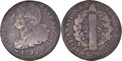 World Coins - Coin, France, 2 sols françois, 2 Sols, 1792 / AN 4, Montpellier,