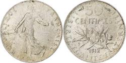 World Coins - France, Semeuse, 50 Centimes, 1912, Paris, , Silver, KM:854