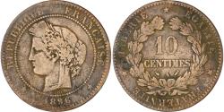 World Coins - France, Cérès, 10 Centimes, 1896, Paris, , Bronze, KM:815.1