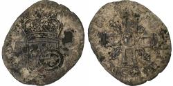 World Coins - France, Louis XIV, 15 Deniers, 1694, Lyon, contremarqué lis, Billon,